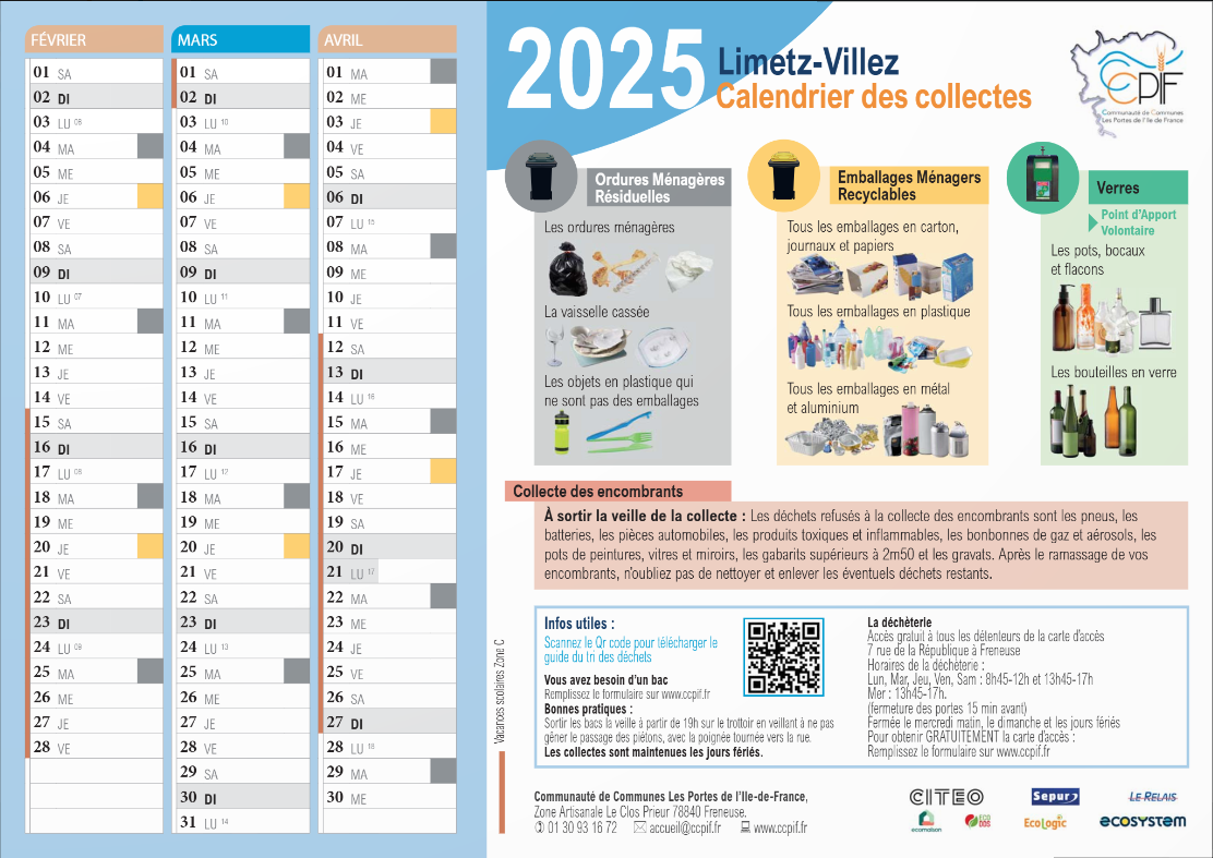 CALENDRIER COLLECTE 2025